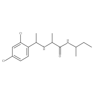 2-[[1-(2,4-Dichlorophenyl)ethyl]amino]-N-(1-methylpropyl)propanamide结构式