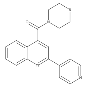 [2-(Pyridin-4-yl)quinolin-4-yl](thiomorpholin-4-yl)methanone Structure