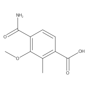 4-(Aminocarbonyl)-2-methyl-3-(methyloxy)benzoic acid结构式