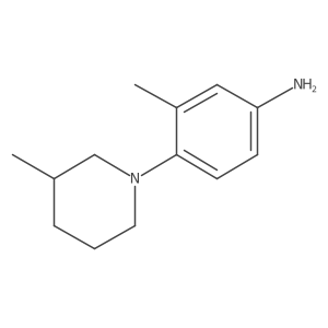 3-Methyl-4-(3-methyl-1-piperidinyl)aniline结构式