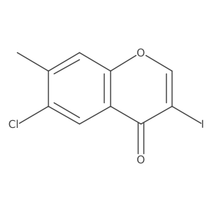 6-Chloro-3-iodo-7-methyl-4H-chromen-4-one结构式