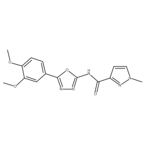 N-(5-(3,4-dimethoxyphenyl)-1,3,4-oxadiazol-2-yl)-1-methyl-1H-pyrazole-3-carboxamide Structure