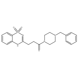 3-[3-(4-benzylpiperazin-1-yl)-3-oxopropyl]-2H-1,2,4-benzothiadiazine 1,1-dioxide Structure