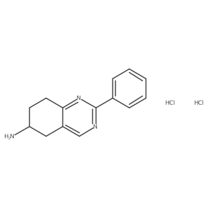2-Phenyl-5,6,7,8-tetrahydroquinazolin-6-amine dihydrochloride结构式