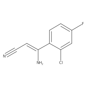(2Z)-3-Amino-3-(2-chloro-4-fluorophenyl)-2-propenenitrile结构式