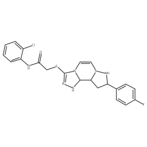 N-(2-chlorophenyl)-2-{[11-(4-fluorophenyl)-3,4,6,9,10-pentaazatricyclo[7.3.0.0^{2,6}]dodeca-1(12),2,4,7,10-pentaen-5-yl]sulfanyl}acetamide结构式