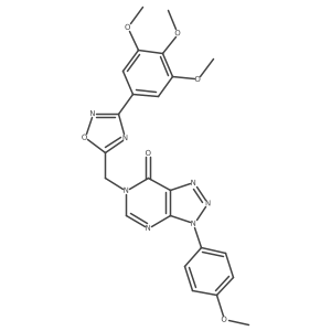 3-(4-methoxyphenyl)-6-((3-(3,4,5-trimethoxyphenyl)-1,2,4-oxadiazol-5-yl)methyl)-3H-[1,2,3]triazolo[4,5-d]pyrimidin-7(6H)-one结构式