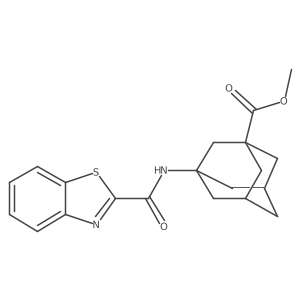 Methyl 3-(1,3-benzothiazole-2-amido)adamantane-1-carboxylate Structure