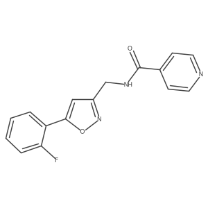 N-((5-(2-fluorophenyl)isoxazol-3-yl)methyl)isonicotinamide Structure