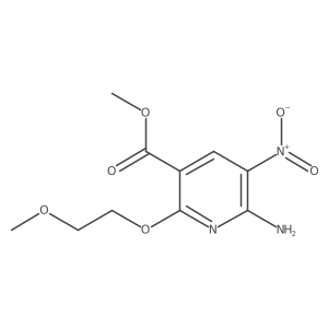 Methyl 6-amino-2-(2-methoxy-ethoxy)-5-nitro-nicotinate Structure