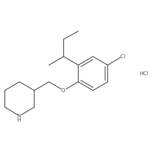 3-{[2-(Sec-butyl)-4-chlorophenoxy]-methyl}piperidine hydrochloride Structure