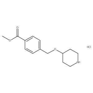 Methyl 4-[(4-piperidinyloxy)methyl]benzoate hydrochloride Structure