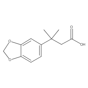 3-(1,3-Dioxaindan-5-yl)-3-methylbutanoic acid Structure