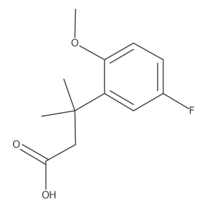 3-(5-Fluoro-2-methoxyphenyl)-3-methylbutanoic acid结构式