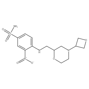 3-Nitro-4-[[4-(oxetan-3-yl)morpholin-2-yl]methylamino]benzenesulfonamide结构式