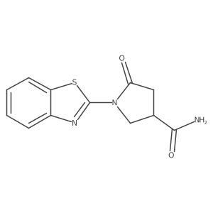 1-(1,3-Benzothiazol-2-yl)-5-oxopyrrolidine-3-carboxamide结构式