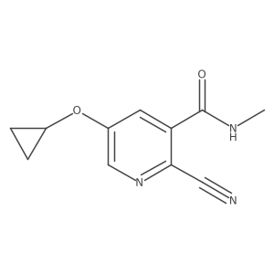 2-Cyano-5-cyclopropoxy-N-methylnicotinamide Structure