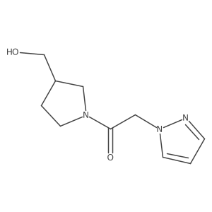1-[3-(hydroxymethyl)pyrrolidin-1-yl]-2-(1H-pyrazol-1-yl)ethan-1-one Structure