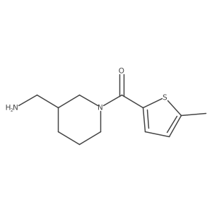 [1-(5-Methylthiophene-2-carbonyl)piperidin-3-yl]methanamine Structure