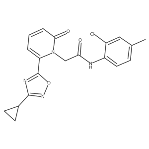 N-(2-chloro-4-methylphenyl)-2-(6-(3-cyclopropyl-1,2,4-oxadiazol-5-yl)-2-oxopyridin-1(2H)-yl)acetamide Structure