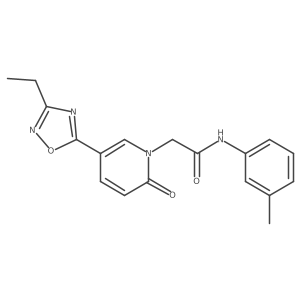 2-[5-(3-ethyl-1,2,4-oxadiazol-5-yl)-2-oxo-1,2-dihydropyridin-1-yl]-N-(3-methylphenyl)acetamide结构式