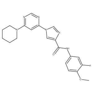 N-(3-fluoro-4-methoxyphenyl)-1-[6-(piperidin-1-yl)pyrimidin-4-yl]-1H-imidazole-4-carboxamide Structure