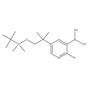 5-(1-(Tert-butyldimethylsilyloxy)-2-methylpropan-2-yl)-2-fluoropyridin-3-ylboronic acid Structure