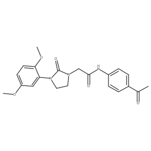 N-(4-acetylphenyl)-2-[3-(2,5-dimethoxyphenyl)-2-oxoimidazolidin-1-yl]acetamide Structure