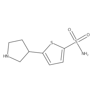 2-Thiophenesulfonamide, 5-(3-pyrrolidinyl)- Structure