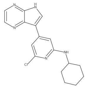 6-Chloro-N-cyclohexyl-4-(5H-pyrrolo[3,2-b]pyrazin-7-yl)pyridin-2-amine Structure