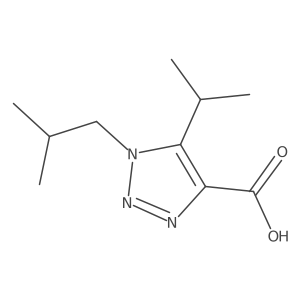 1-(2-methylpropyl)-5-(propan-2-yl)-1H-1,2,3-triazole-4-carboxylic acid结构式