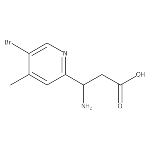3-Amino-3-(5-bromo-4-methylpyridin-2-yl)propanoic acid结构式
