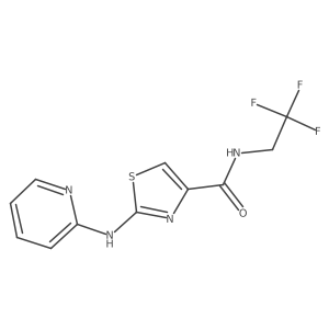 2-(pyridin-2-ylamino)-N-(2,2,2-trifluoroethyl)thiazole-4-carboxamide结构式