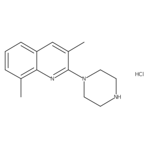 3,8-Dimethyl-2-(piperazin-1-yl)quinoline hydrochloride结构式
