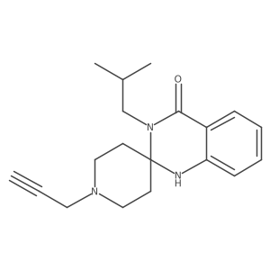 3-(2-methylpropyl)-1'-prop-2-ynylspiro[1H-quinazoline-2,4'-piperidine]-4-one Structure