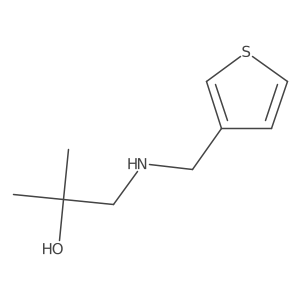 2-Methyl-1-((thiophen-3-ylmethyl)amino)propan-2-ol结构式