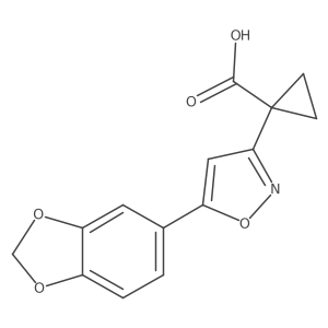 1-(5-(Benzo[d][1,3]dioxol-5-yl)isoxazol-3-yl)cyclopropanecarboxylic acid结构式