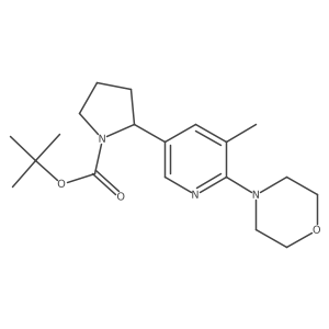 tert-butyl 2-(5-methyl-6-morpholino-3-pyridyl)pyrrolidine-1-carboxylate结构式