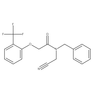 N-benzyl-N-(cyanomethyl)-2-[2-(trifluoromethyl)phenoxy]acetamide结构式