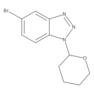5-Bromo-1-(tetrahydro-2H-pyran-2-yl)-1H-benzo[d][1,2,3]triazole结构式