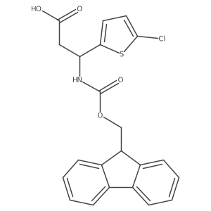 (3R)-3-(5-chlorothiophen-2-yl)-3-({[(9H-fluoren-9-yl)methoxy]carbonyl}amino)propanoic acid Structure