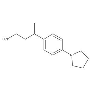 3-[4-(Pyrrolidin-1-yl)phenyl]butan-1-amine结构式