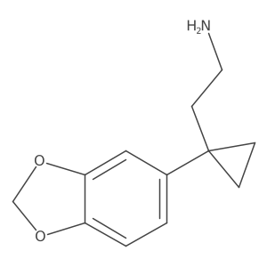 2-[1-(1,3-Dioxaindan-5-yl)cyclopropyl]ethan-1-amine Structure