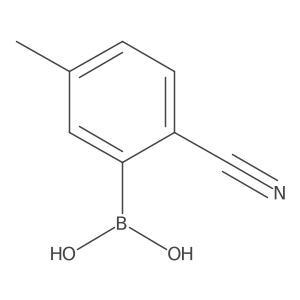(2-cyano-5-Methylphenyl)boronic acid结构式