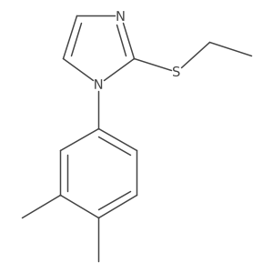 1H-Imidazole, 1-(3,4-dimethylphenyl)-2-(ethylthio)- Structure