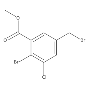 Methyl 2-bromo-5-(bromomethyl)-3-chlorobenzoate结构式