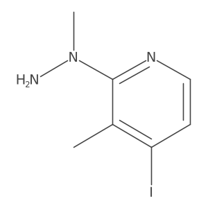 4-Iodo-3-methyl-2-(1-methylhydrazin-1-YL)pyridine结构式