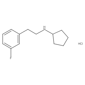 N-[2-(3-fluorophenyl)ethyl]cyclopentanamine hydrochloride Structure
