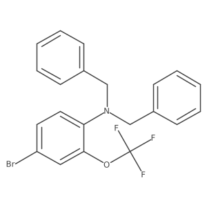 N,N-dibenzyl-4-bromo-2-(trifluoromethoxy)aniline结构式
