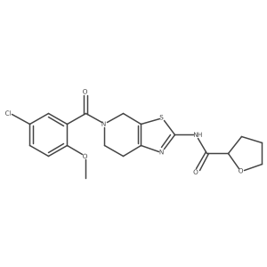 N-(5-(5-chloro-2-methoxybenzoyl)-4,5,6,7-tetrahydrothiazolo[5,4-c]pyridin-2-yl)tetrahydrofuran-2-carboxamide Structure